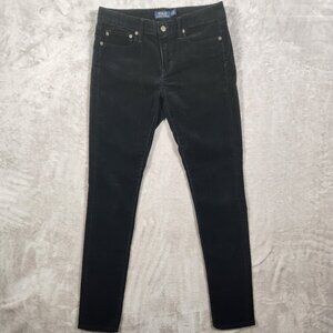 Polo Ralph Lauren Corduroy Stretchy Slim Pants Black Women's Size 10